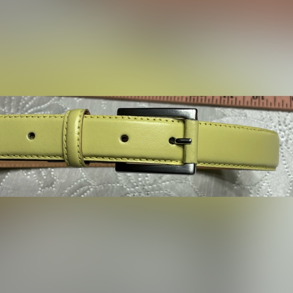 Yellow Leather Belt